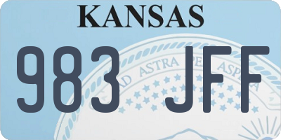 KS license plate 983JFF