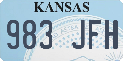 KS license plate 983JFH