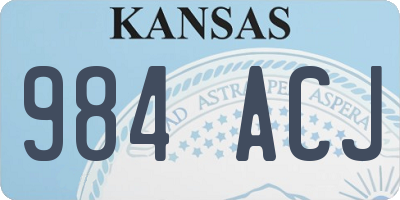 KS license plate 984ACJ