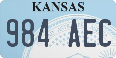 KS license plate 984AEC