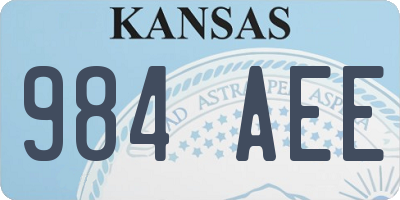 KS license plate 984AEE