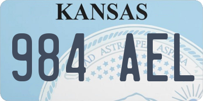 KS license plate 984AEL