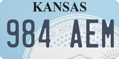 KS license plate 984AEM