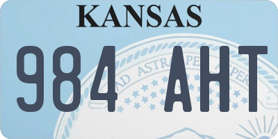 KS license plate 984AHT