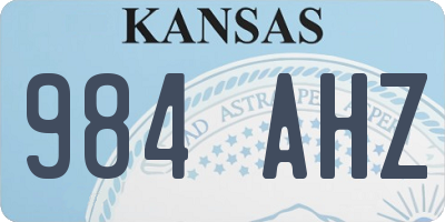 KS license plate 984AHZ