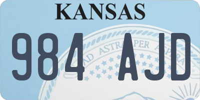 KS license plate 984AJD