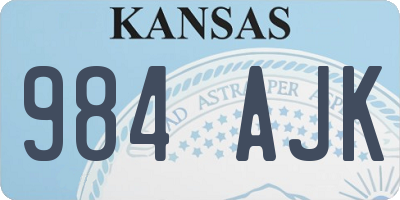 KS license plate 984AJK