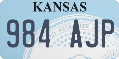 KS license plate 984AJP
