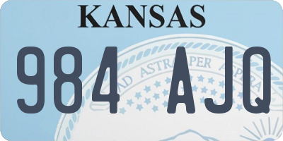 KS license plate 984AJQ