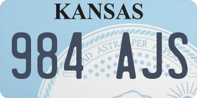 KS license plate 984AJS