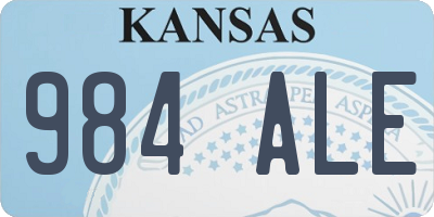 KS license plate 984ALE