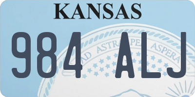 KS license plate 984ALJ