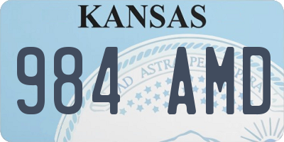 KS license plate 984AMD