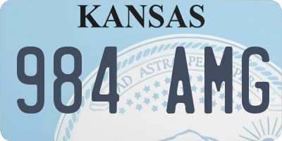 KS license plate 984AMG