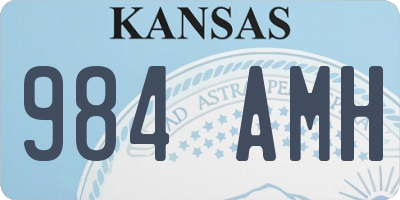 KS license plate 984AMH