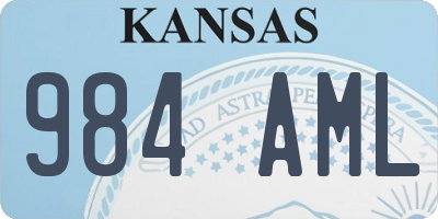 KS license plate 984AML