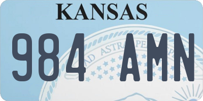 KS license plate 984AMN