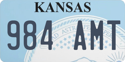 KS license plate 984AMT