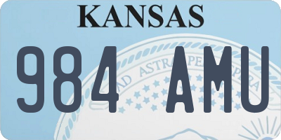 KS license plate 984AMU
