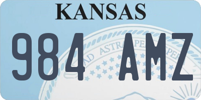 KS license plate 984AMZ