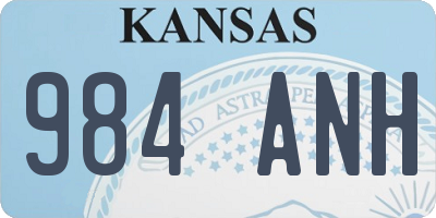 KS license plate 984ANH