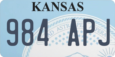 KS license plate 984APJ