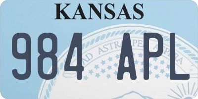 KS license plate 984APL