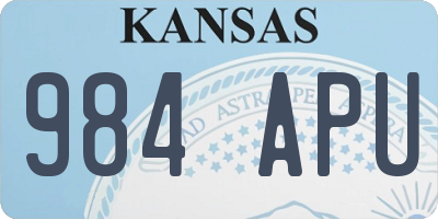 KS license plate 984APU