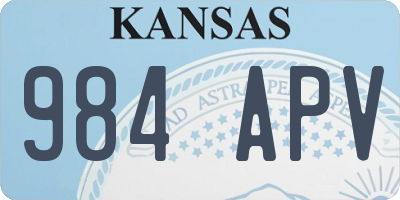 KS license plate 984APV