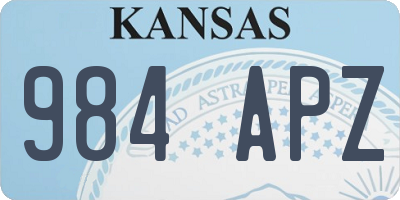 KS license plate 984APZ