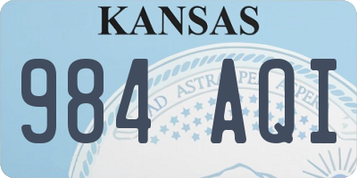 KS license plate 984AQI