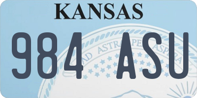 KS license plate 984ASU