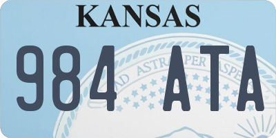 KS license plate 984ATA