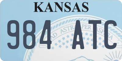 KS license plate 984ATC