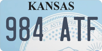 KS license plate 984ATF