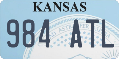 KS license plate 984ATL