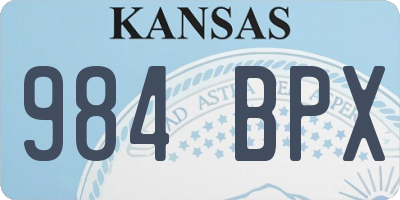 KS license plate 984BPX