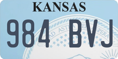 KS license plate 984BVJ