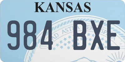 KS license plate 984BXE