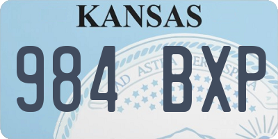 KS license plate 984BXP