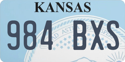 KS license plate 984BXS