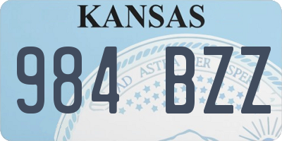 KS license plate 984BZZ