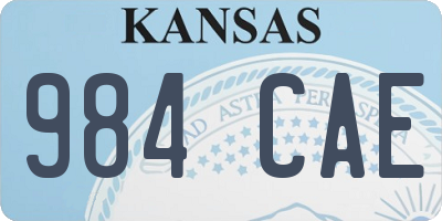 KS license plate 984CAE