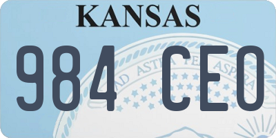 KS license plate 984CEO