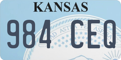 KS license plate 984CEQ