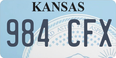KS license plate 984CFX