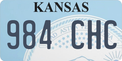 KS license plate 984CHC