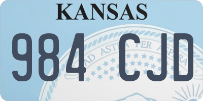 KS license plate 984CJD