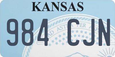 KS license plate 984CJN
