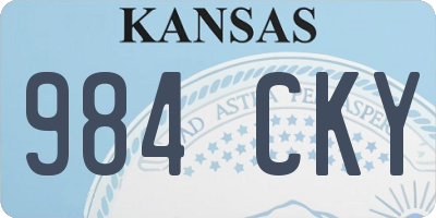 KS license plate 984CKY